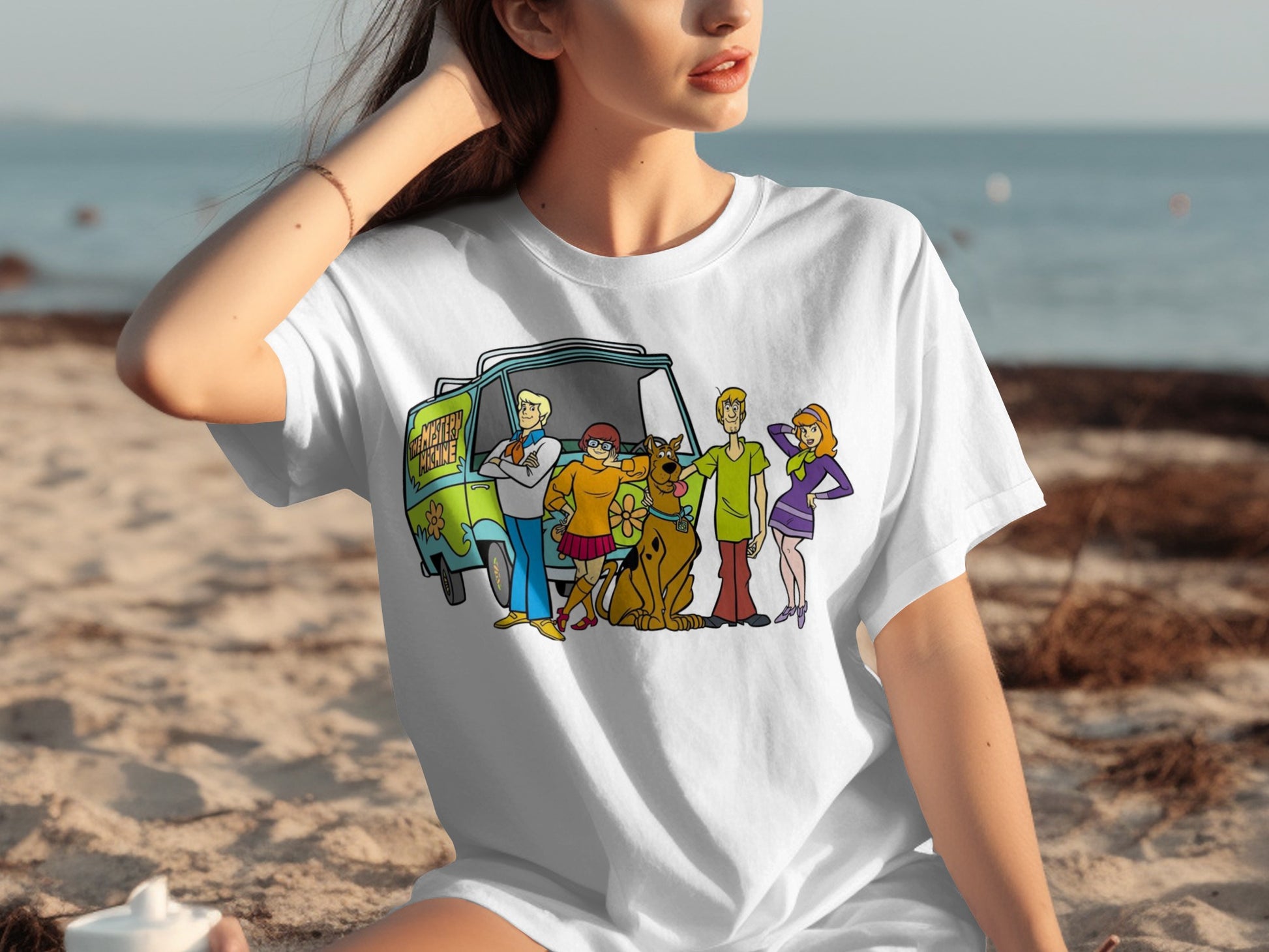 Scooby-Doo Mystery Machine Gang White T-Shirt
