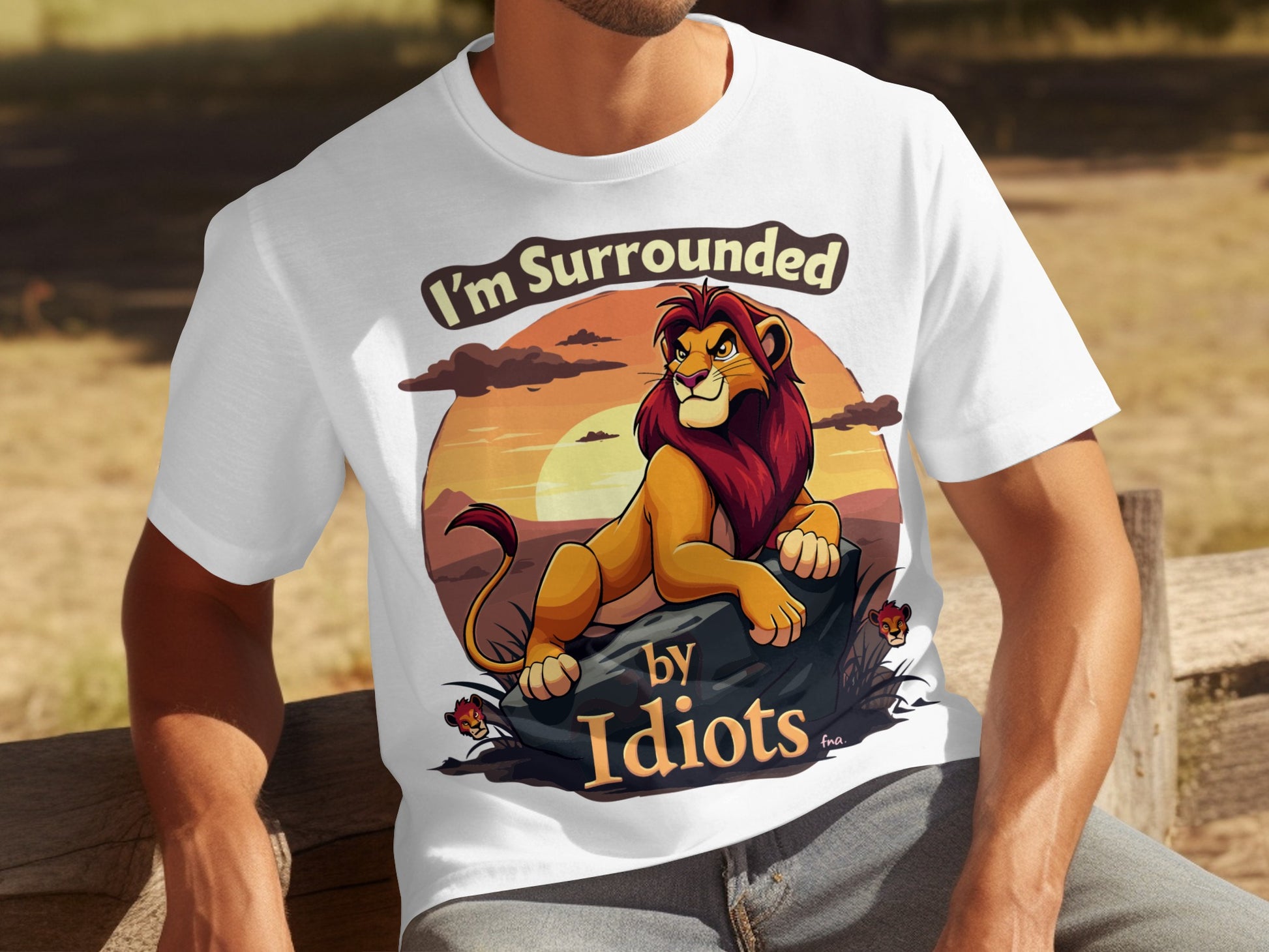 I'm Surrounded by Idiots Lion Parody T-shirt