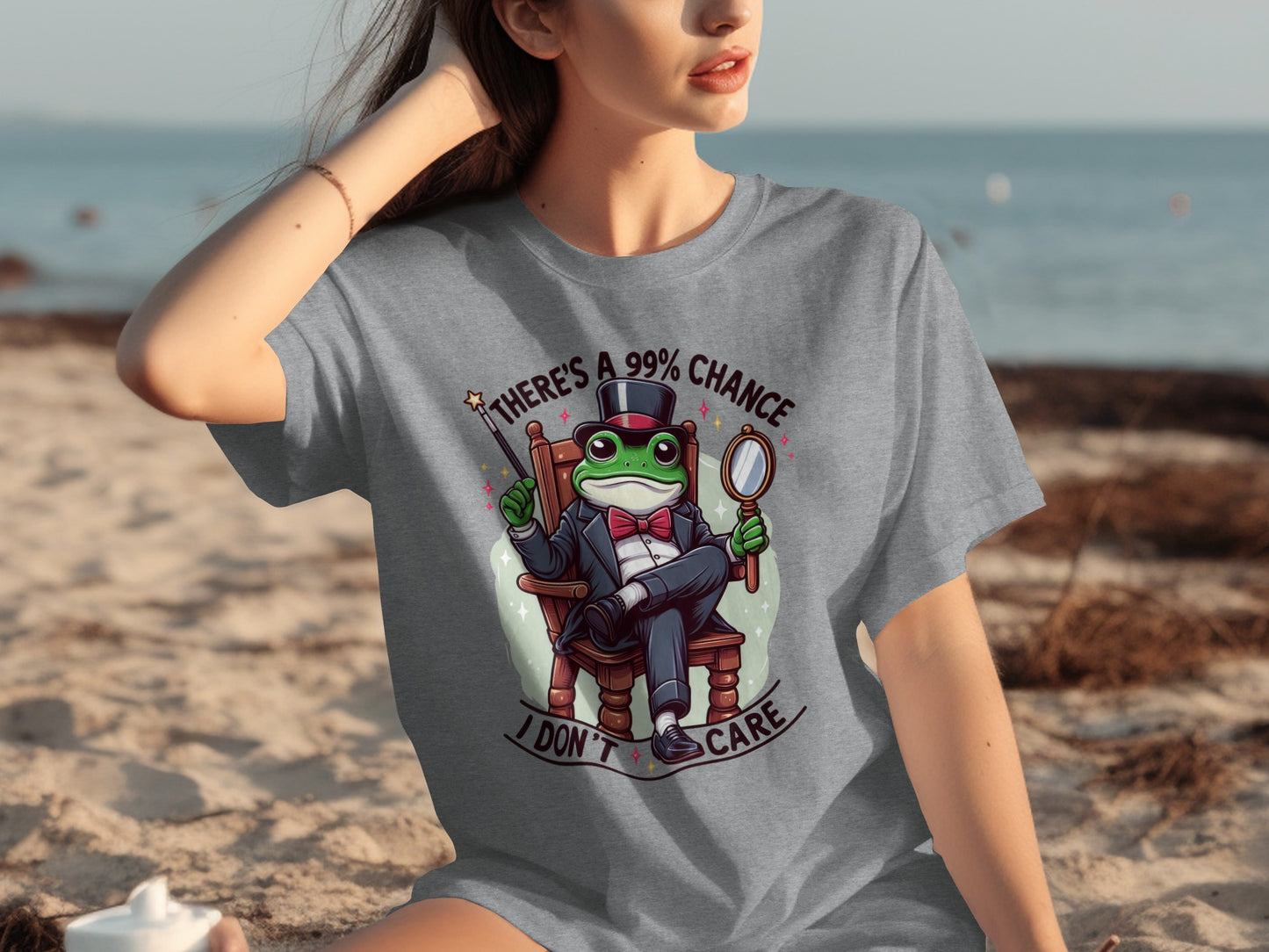 There's A 99% Chance I Don't Care Frog T-shirt