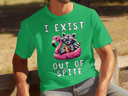 I Exist Out Of Spite Raccoon Graphic T-shirt