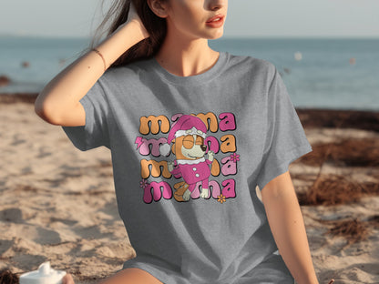 Cute Cartoon Dog in Pink Sunglasses Graphic Tee