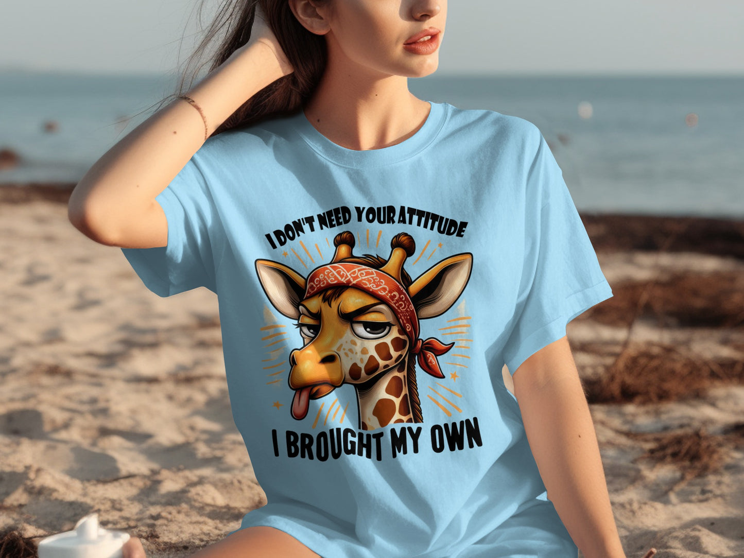 I Don't Need Your Attitude Funny Giraffe T-Shirt