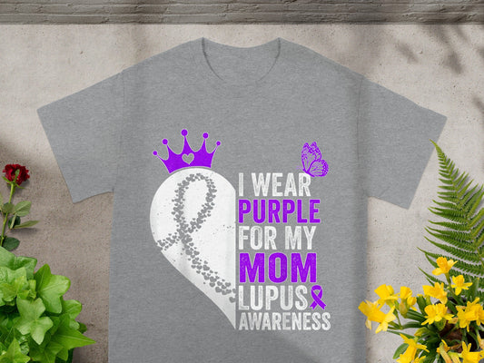 I Wear Purple for My Mom Lupus Awareness T-Shirt
