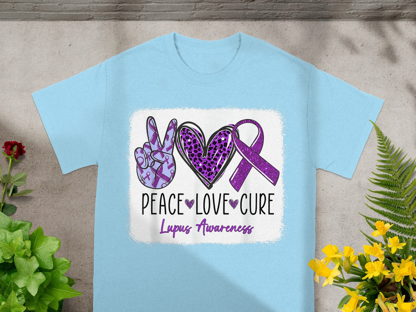 Peace Love Cure Lupus Awareness T-Shirt