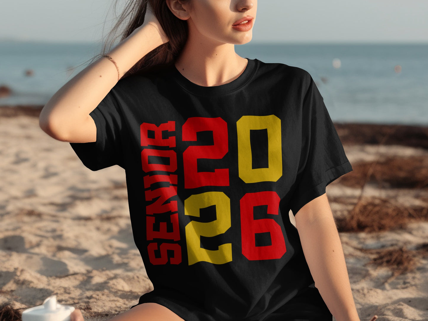 Senior 2026 Red Yellow Graphic T-Shirt