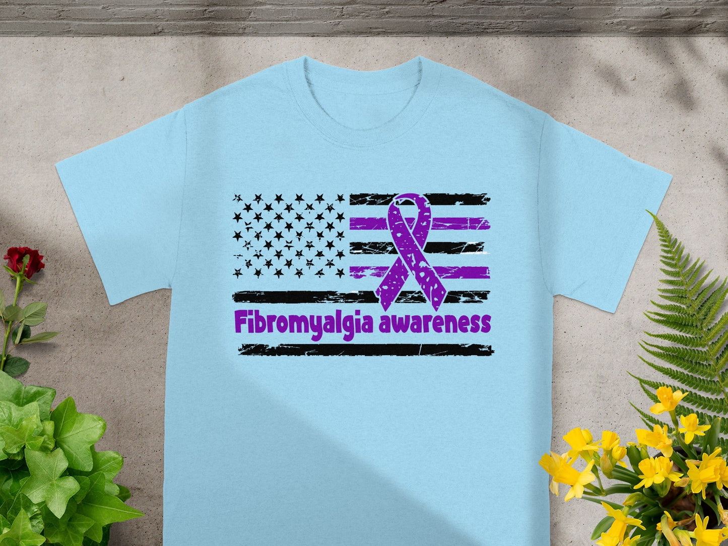 Fibromyalgia Awareness Flag Design T-Shirt