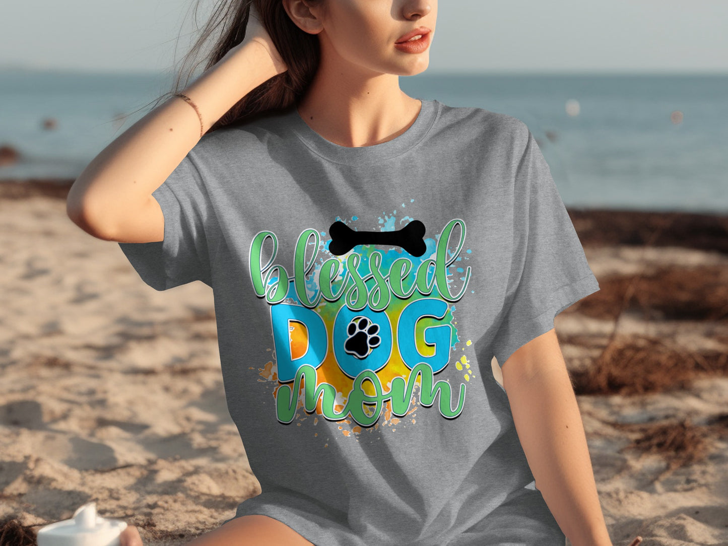 Blessed Dog Mom Graphic Tee Perfect for Pet Lovers