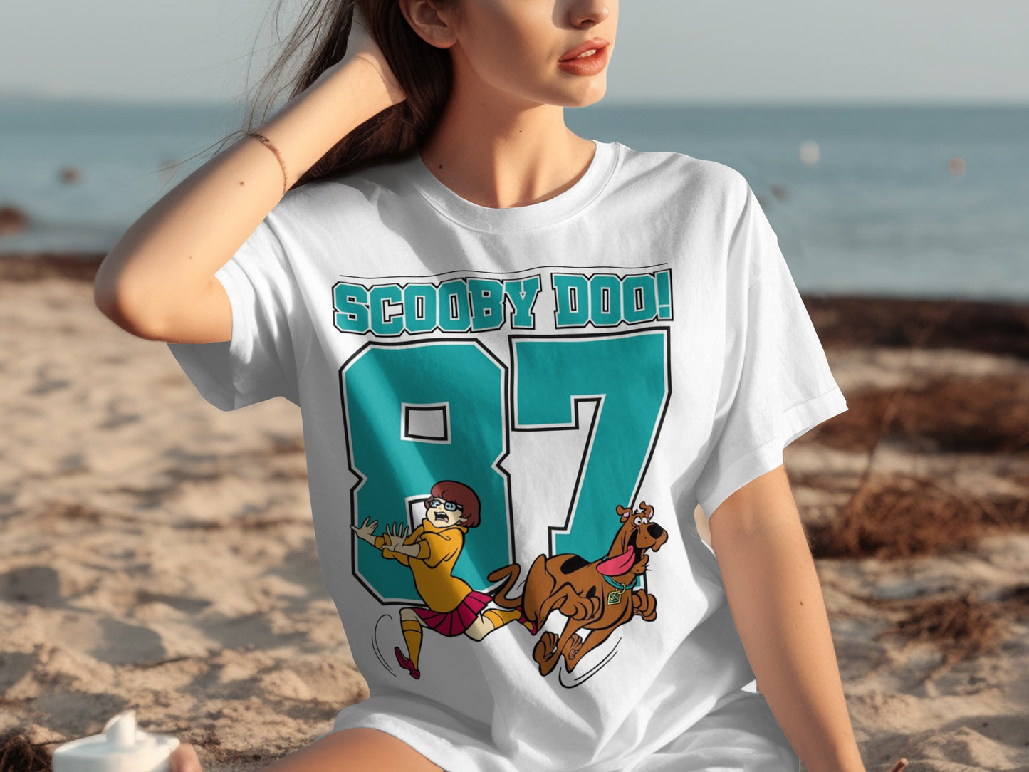 Scooby Doo 87 Graphic Print T-Shirt in White