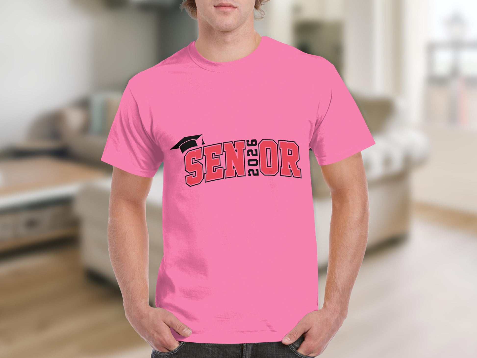 Senior 2026 Graduate Pink Shirt Graduation Shirt