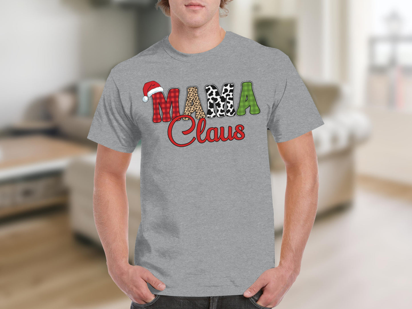 Mama Claus Christmas Themed Graphic T-shirt
