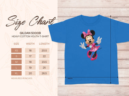 Gildan 5000B Youth T-Shirt Minnie Mouse Size Chart product type