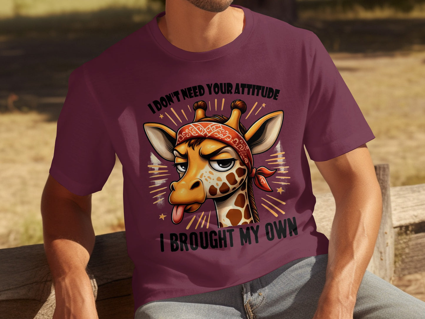 I Don't Need Your Attitude Funny Giraffe T-Shirt