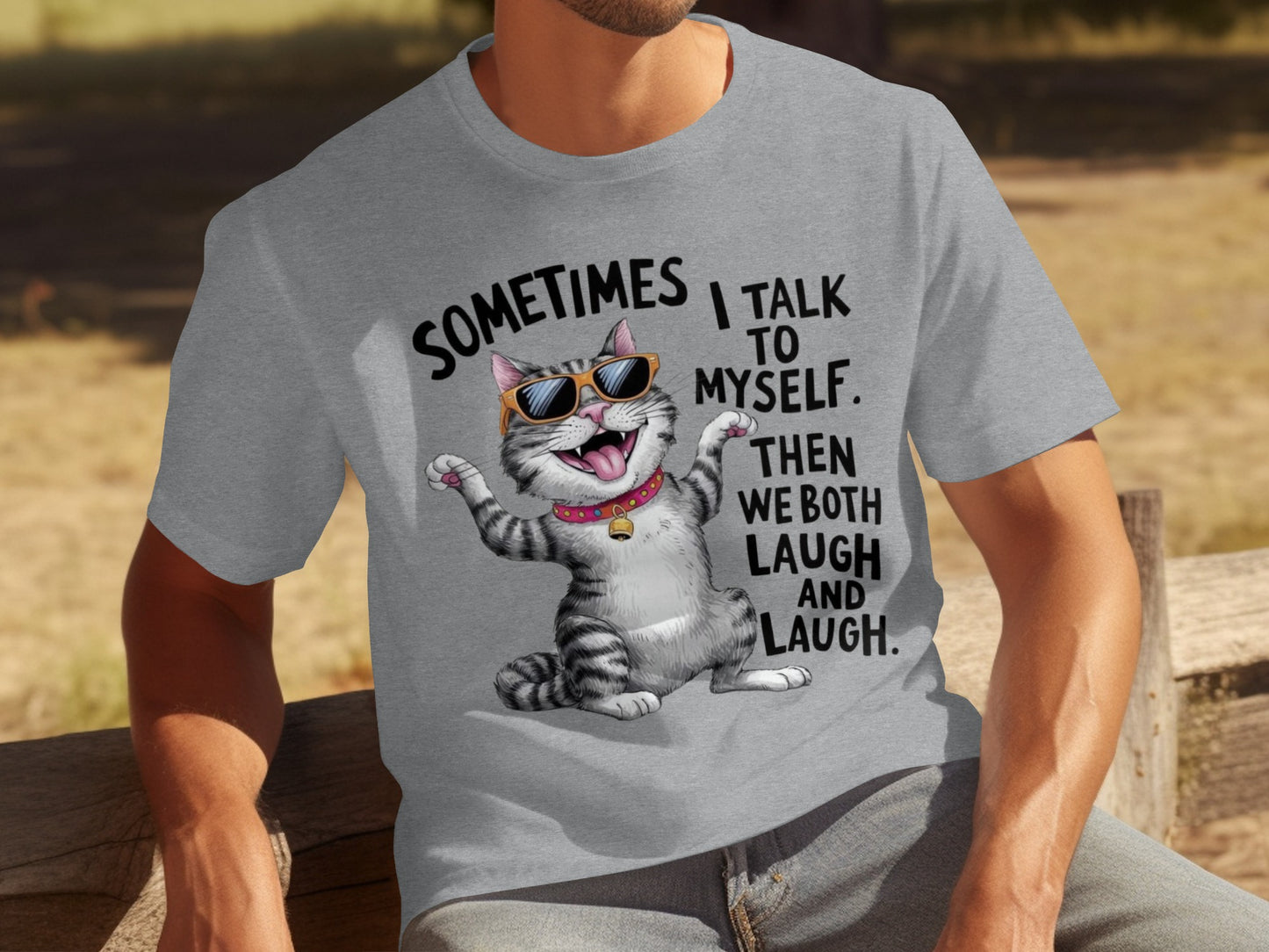 Sometimes I Talk To Myself Funny Cat T-Shirt