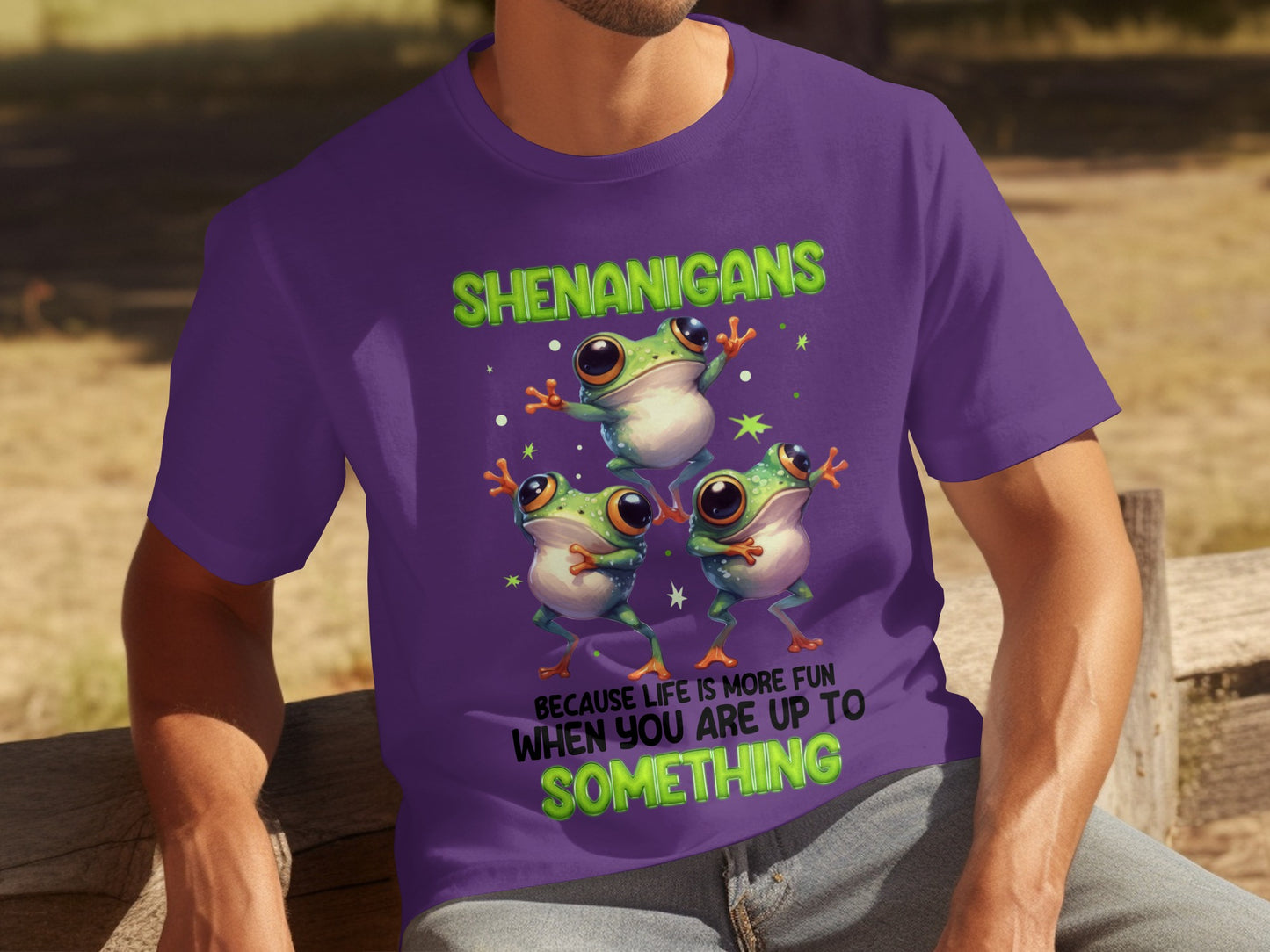 Shenanigans Life Is More Fun Frog Graphic T-Shirt