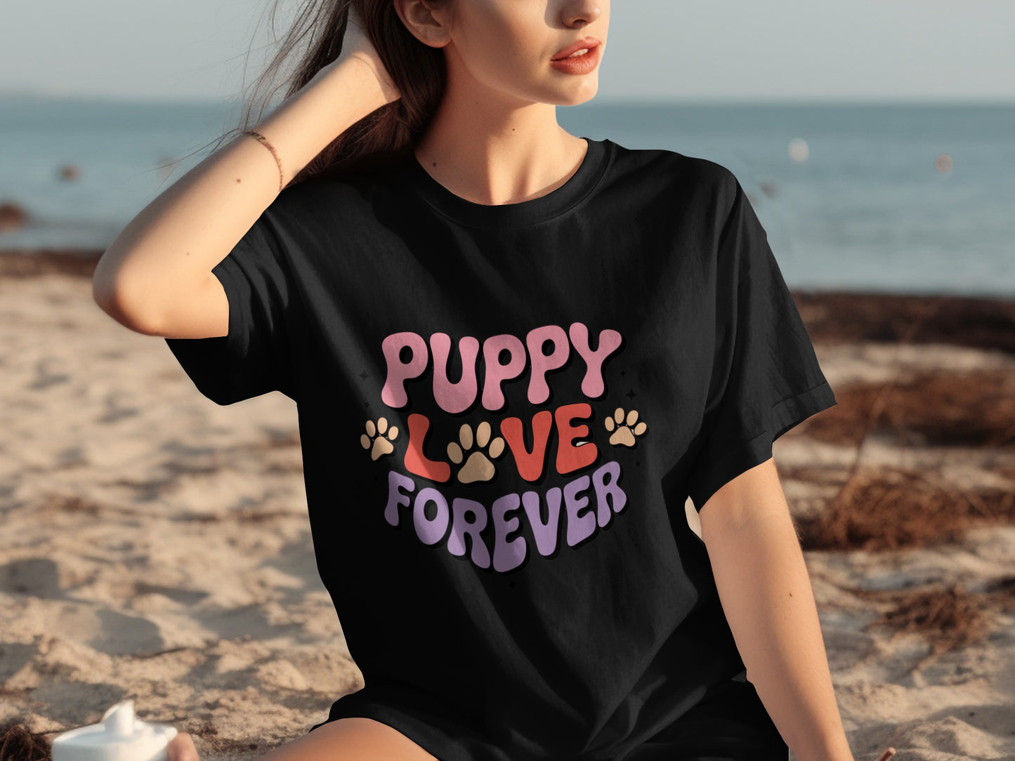 Puppy Love Forever Graphic Tee Shirt
