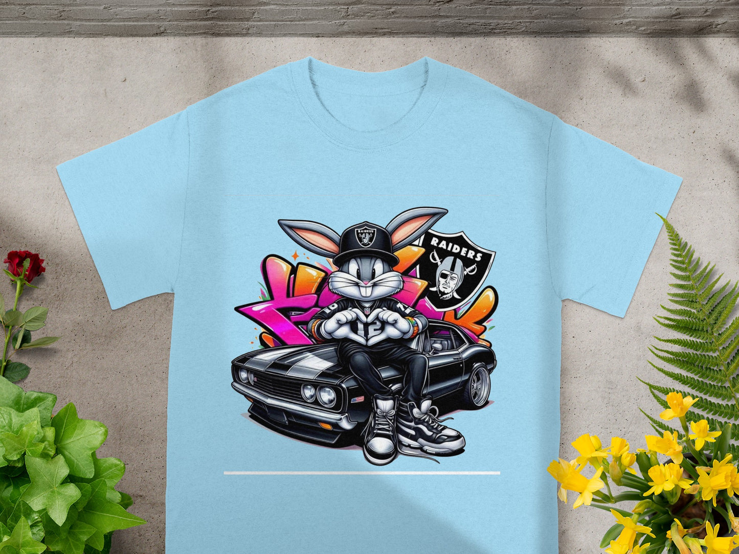 Cartoon Character Graffiti and Raiders Car Art Shirt