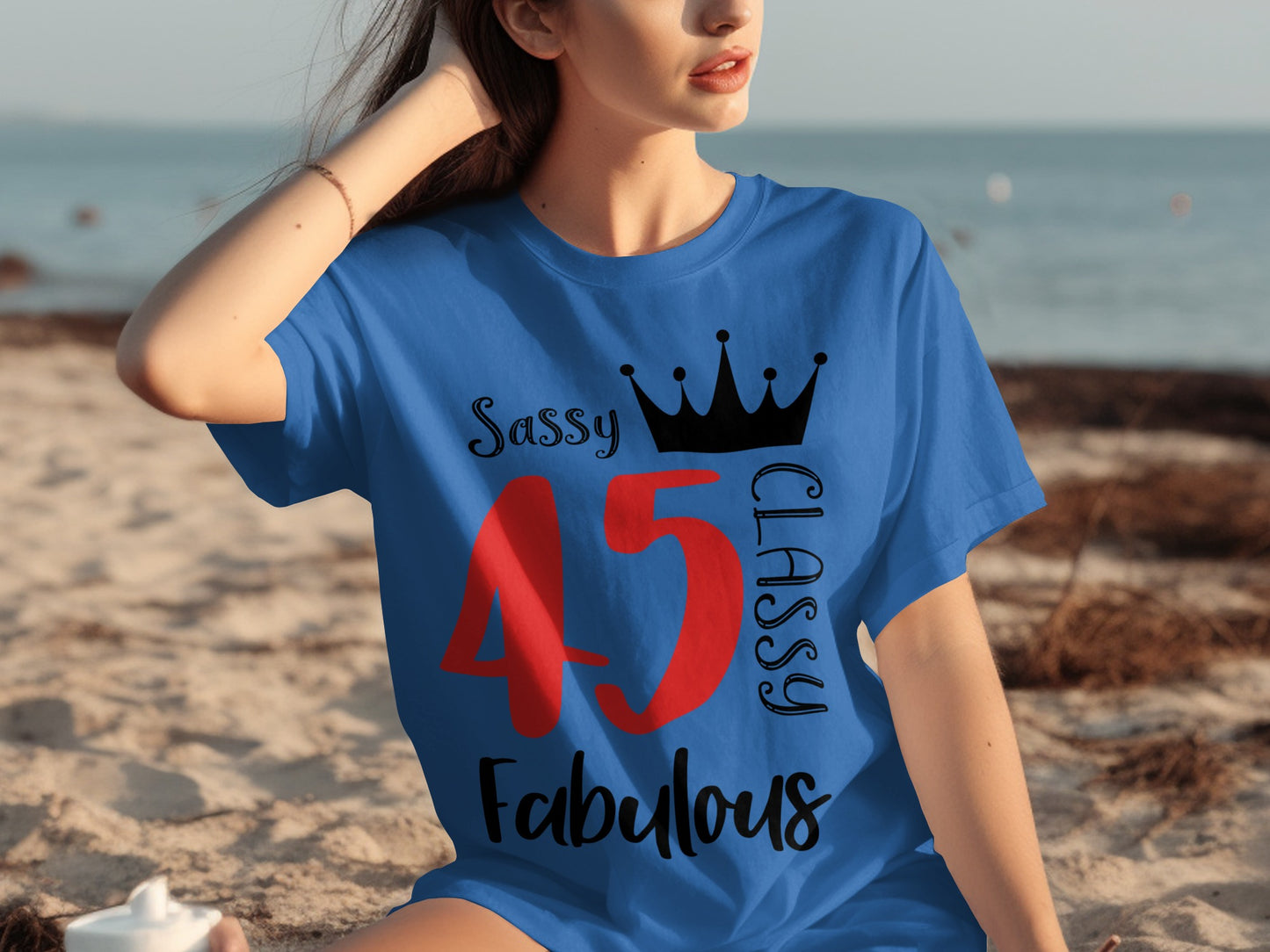 Sassy Classy Fabulous 45 Crown T-Shirt for Birthday