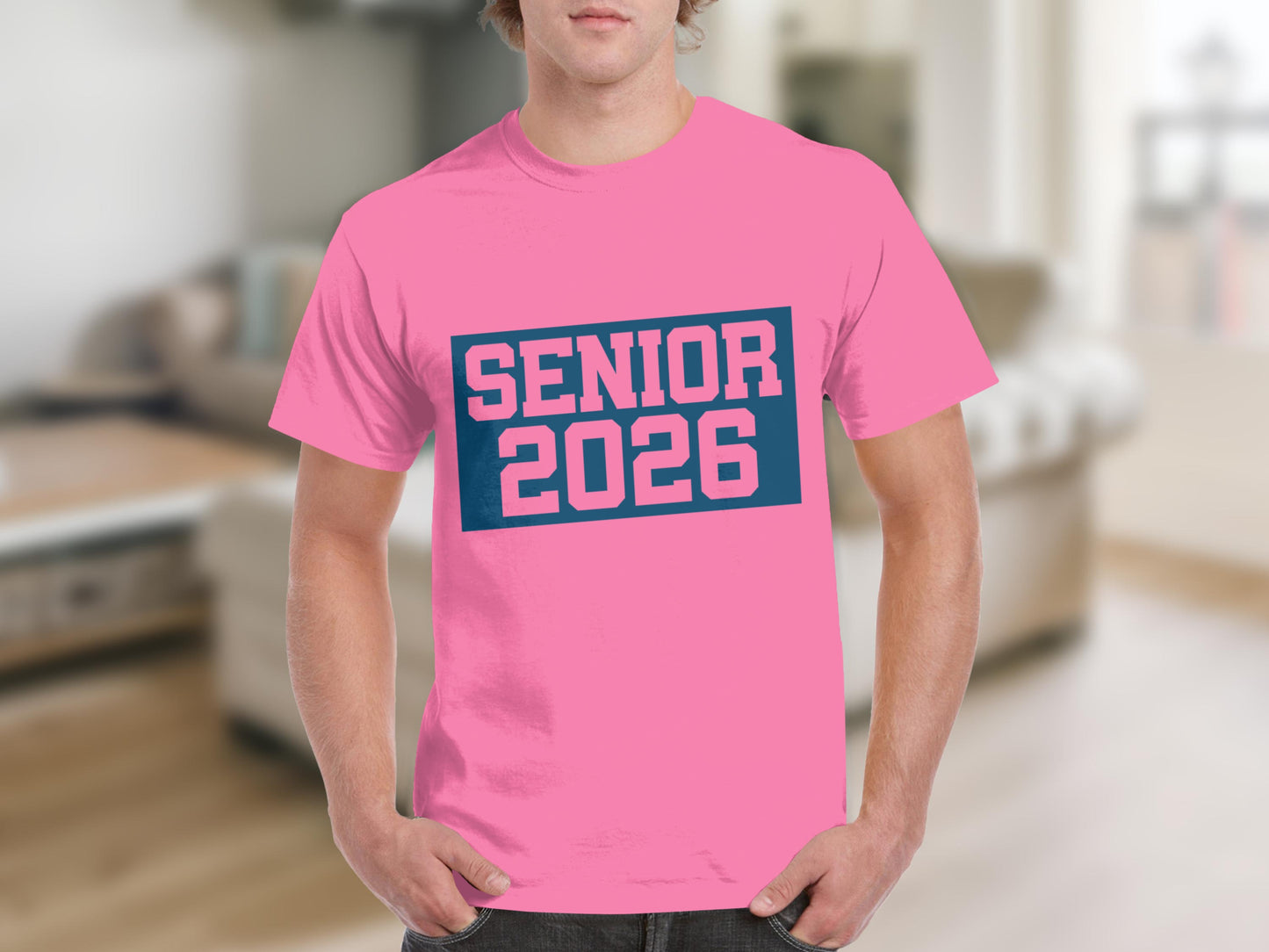 Senior 2026 Pink T-Shirt for Graduating Students