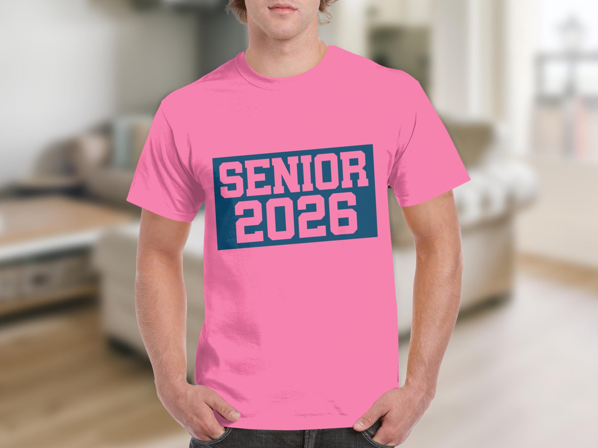 Senior 2026 Pink T-Shirt for Graduating Students