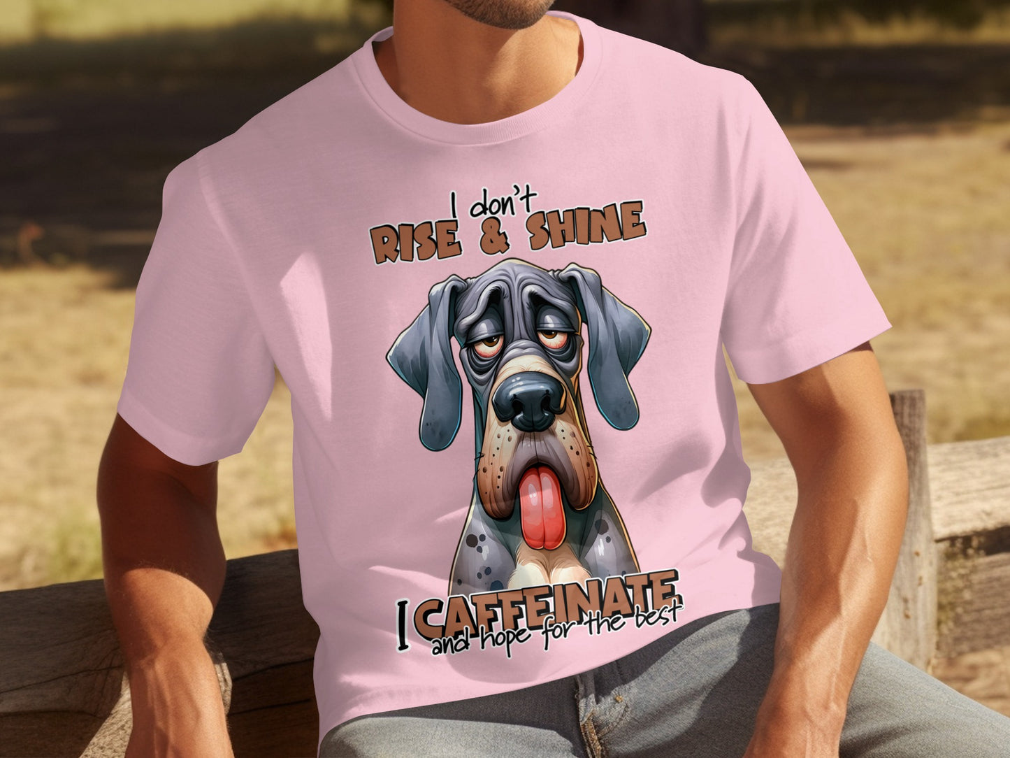 I Don't Rise and Shine I Caffeinate Funny Dog Shirt