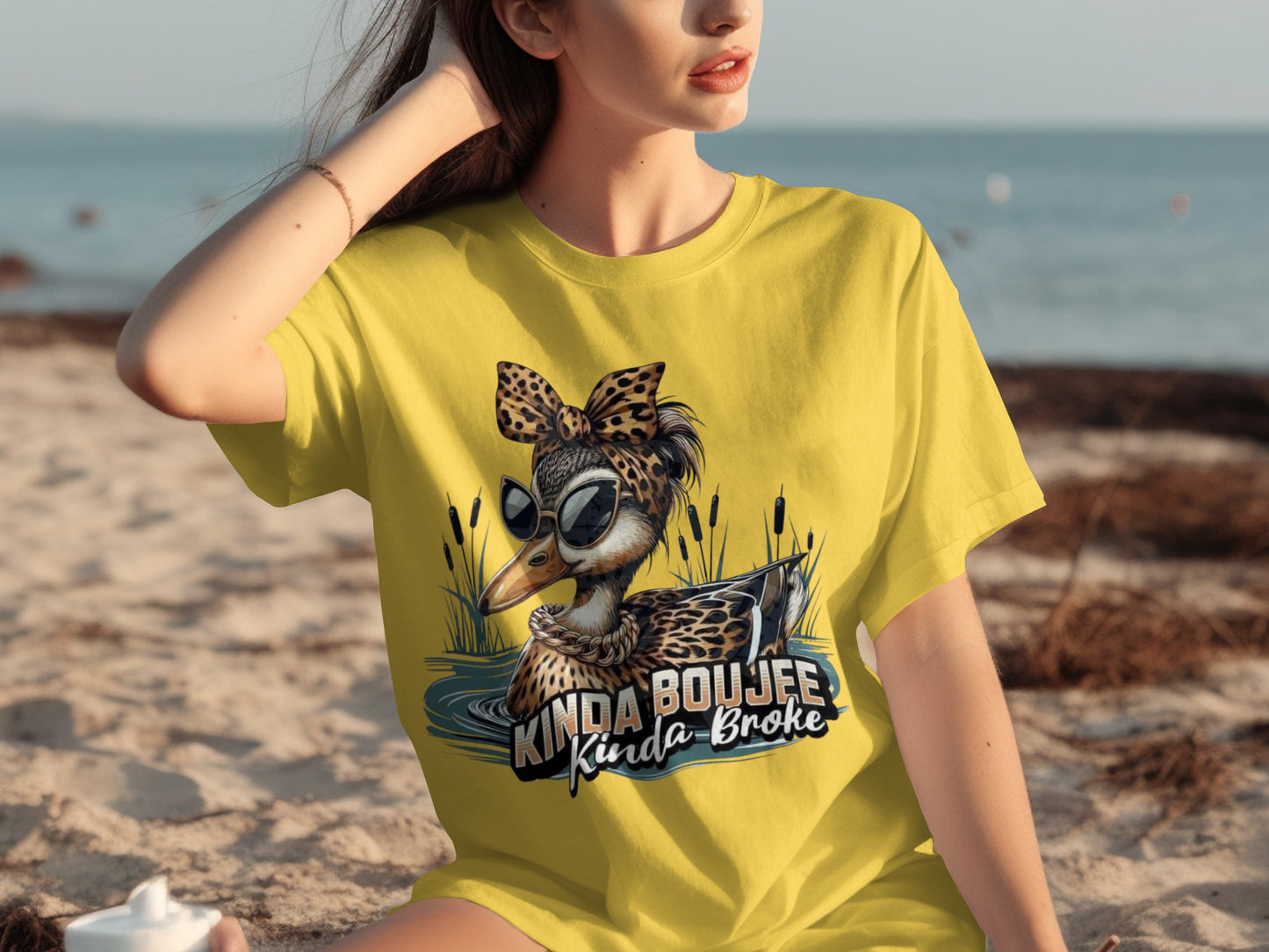 Kinda Boujee Kinda Broke Duck Graphic Tee