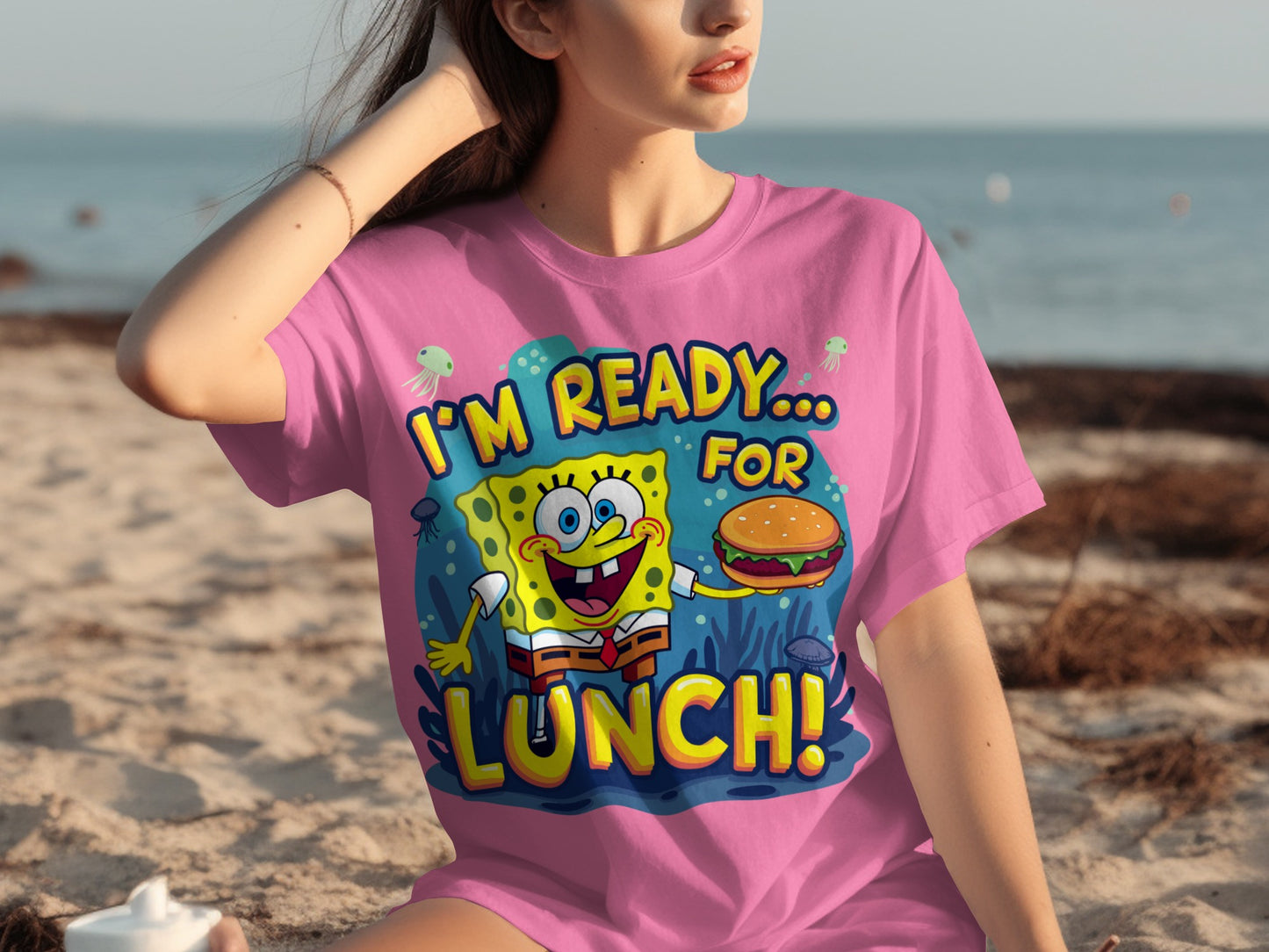 I'm Ready For Lunch Funny Graphic Tee Shirt