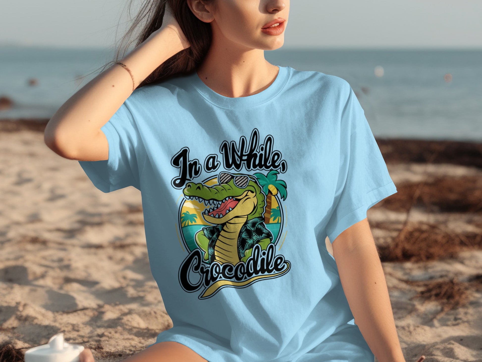 In a While Crocodile Fun Beach Vibes T-shirt