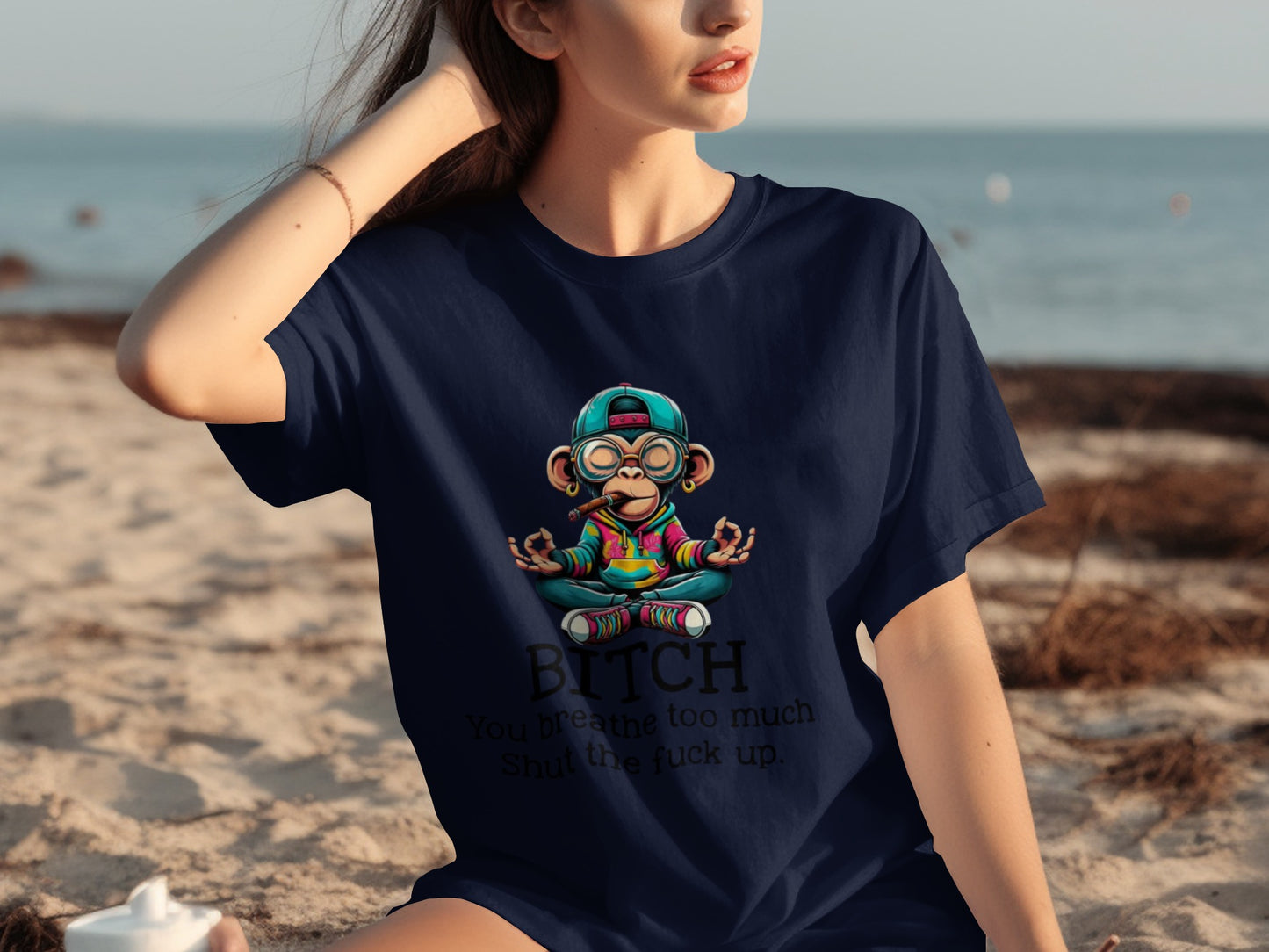 Funny Monkey Shut the F*** Up T-shirt