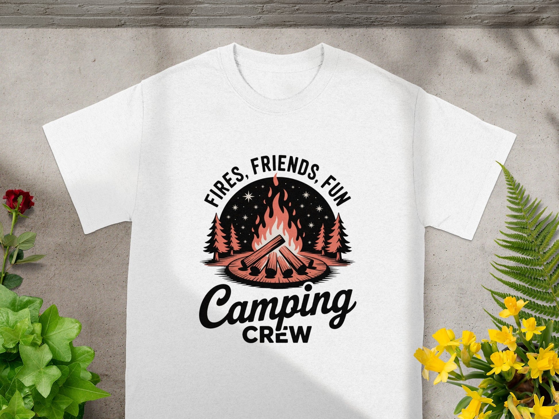 Fires Friends Fun Camping Crew T-Shirt