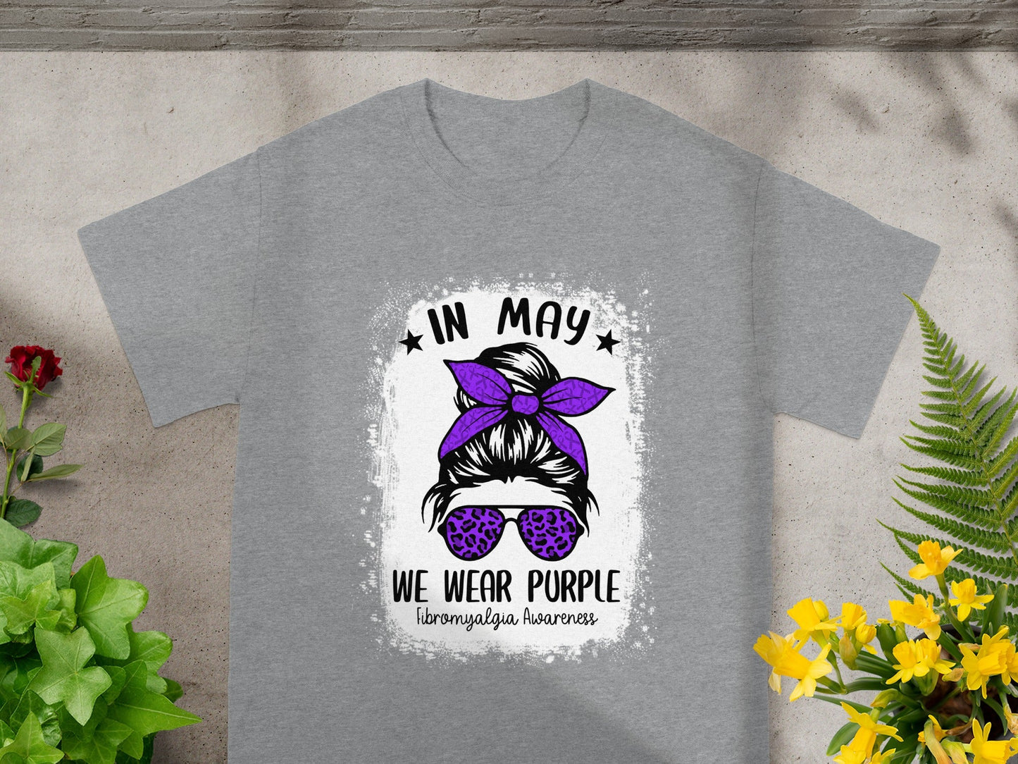 In May We Wear Purple Fibromyalgia Awareness T-Shirt