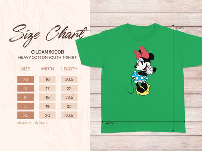 GILDAN 5000B Green Youth T-Shirt Minnie Mouse product type