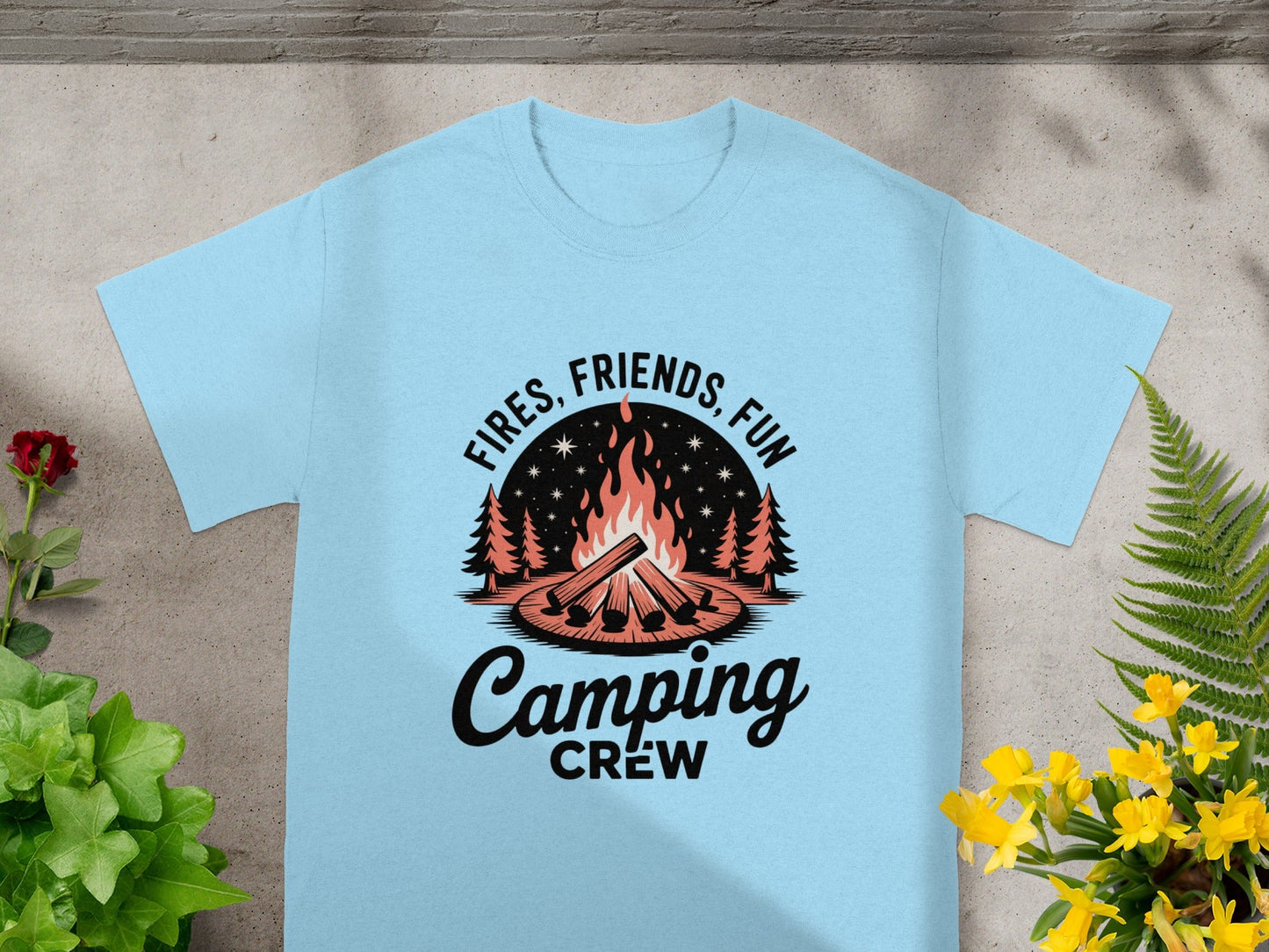 Fires Friends Fun Camping Crew T-Shirt