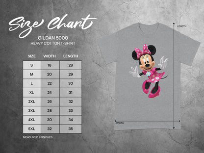 GILDAN 5000 Minnie Mouse Size Chart product type
