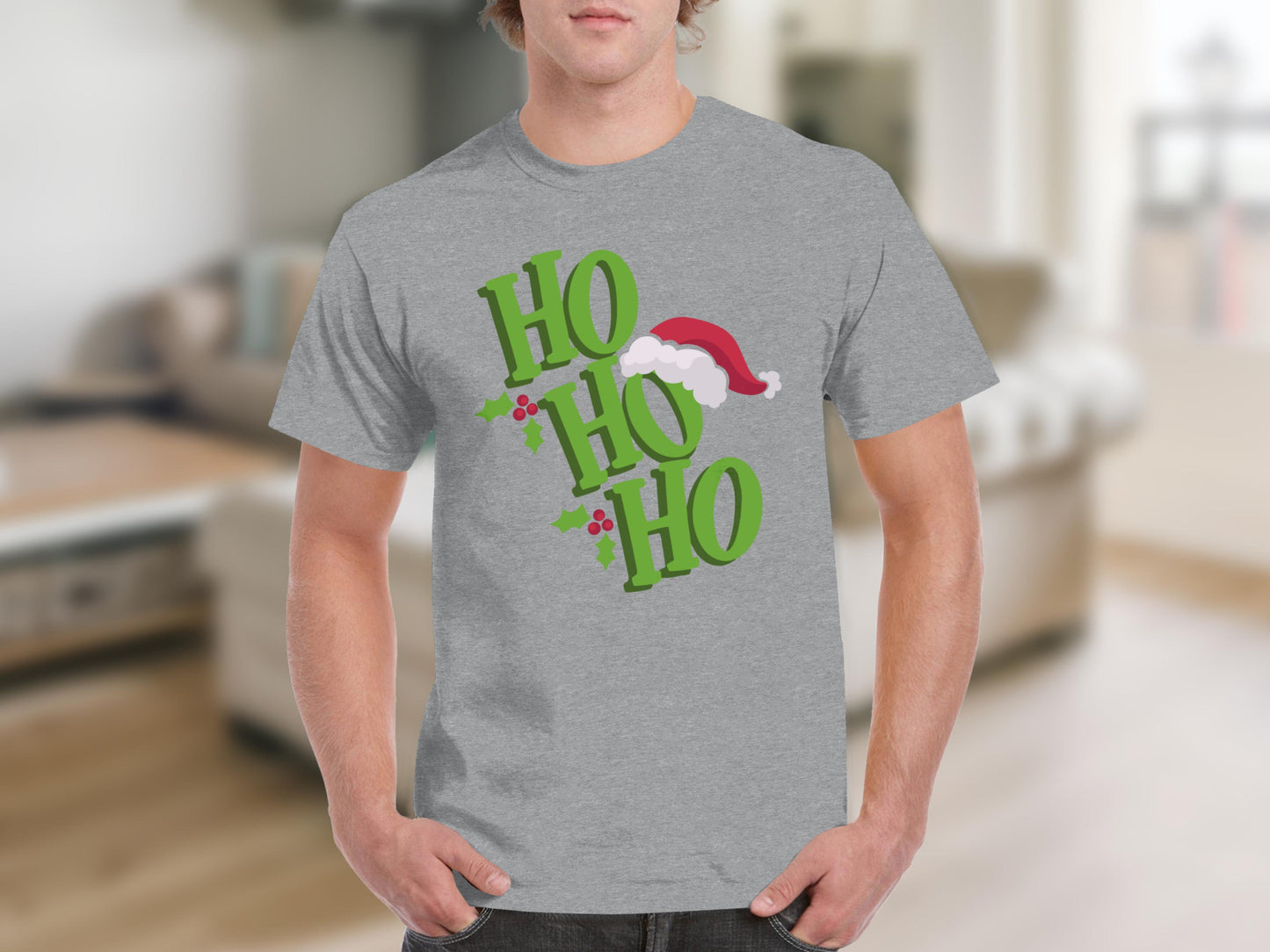 Ho Ho Ho Christmas Santa Hat Holiday T-Shirt