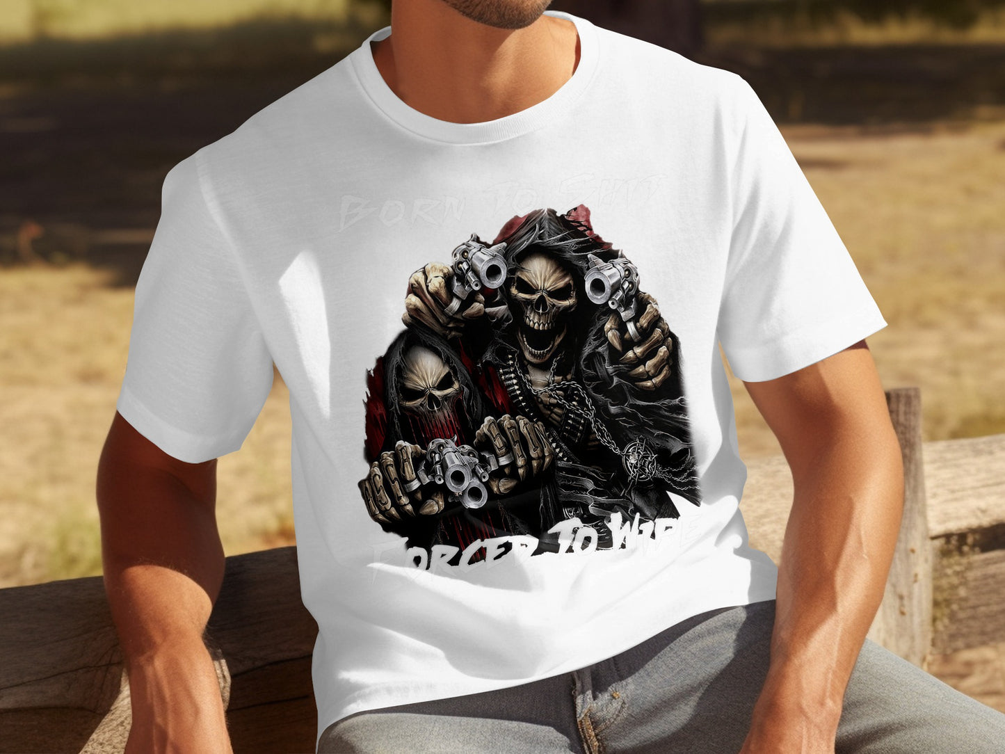 Born to Shit Forced to Wipe Graphic T-Shirt