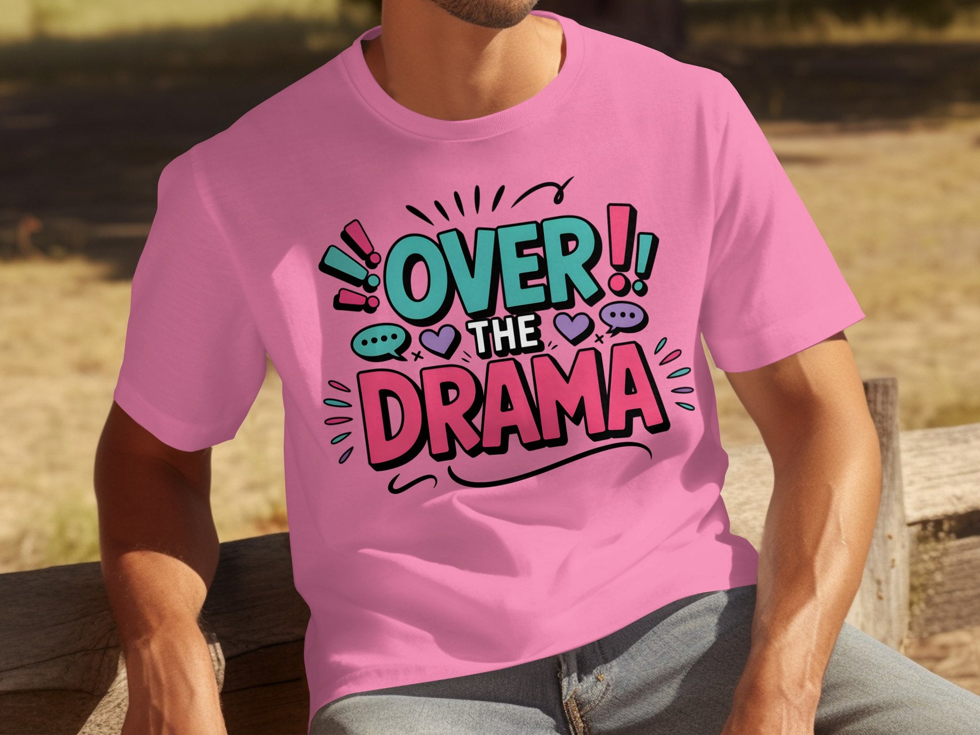 Over the Drama Graphic Statement Tee