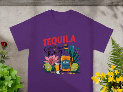 Tequila Cheaper Than Therapy Agave Design Shirt
