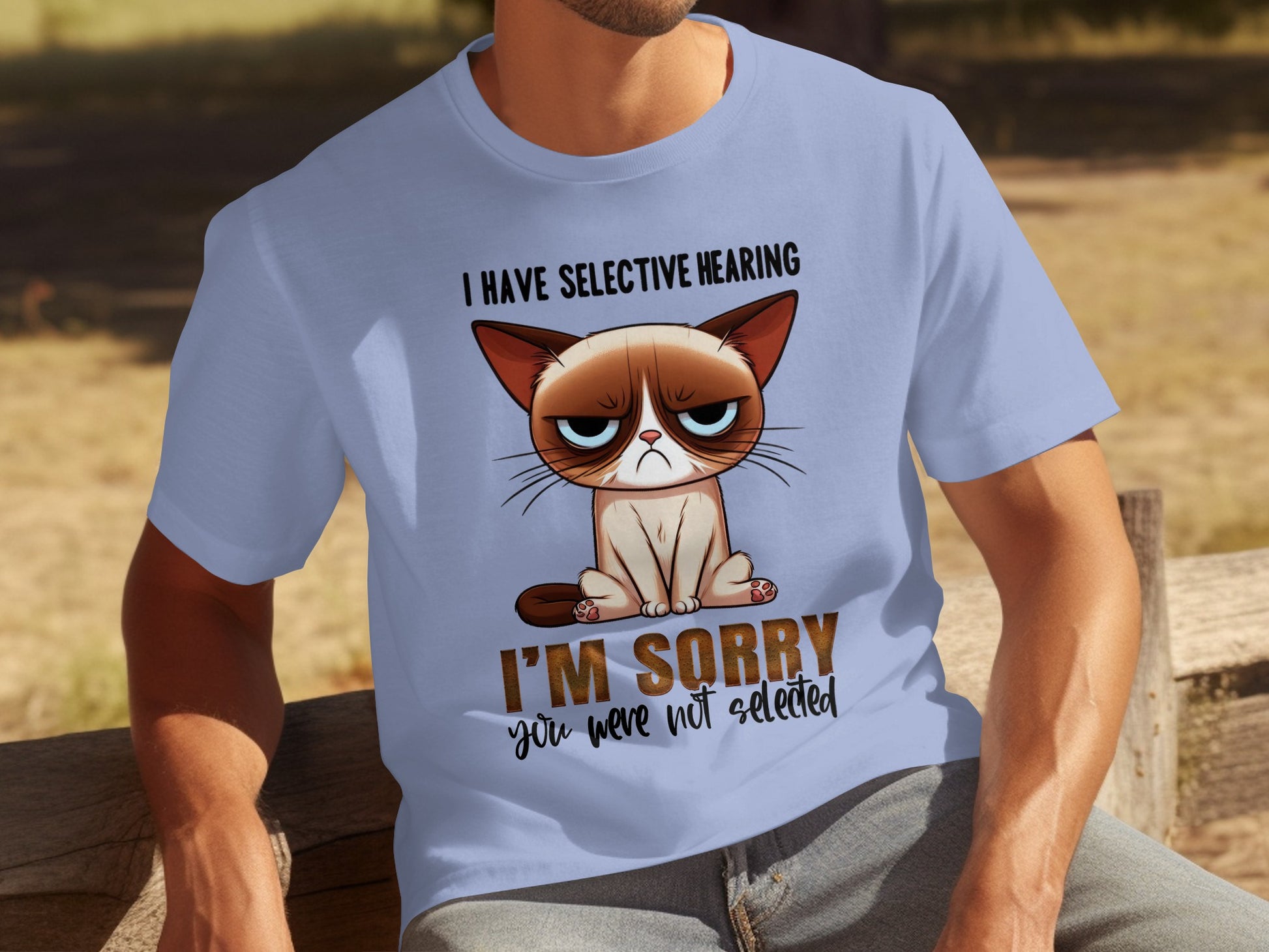 Grumpy Cat I Have Selective Hearing Funny T-Shirt