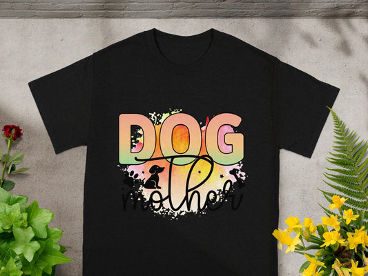 Dog Mother Colorful Printed Text T-shirt Product