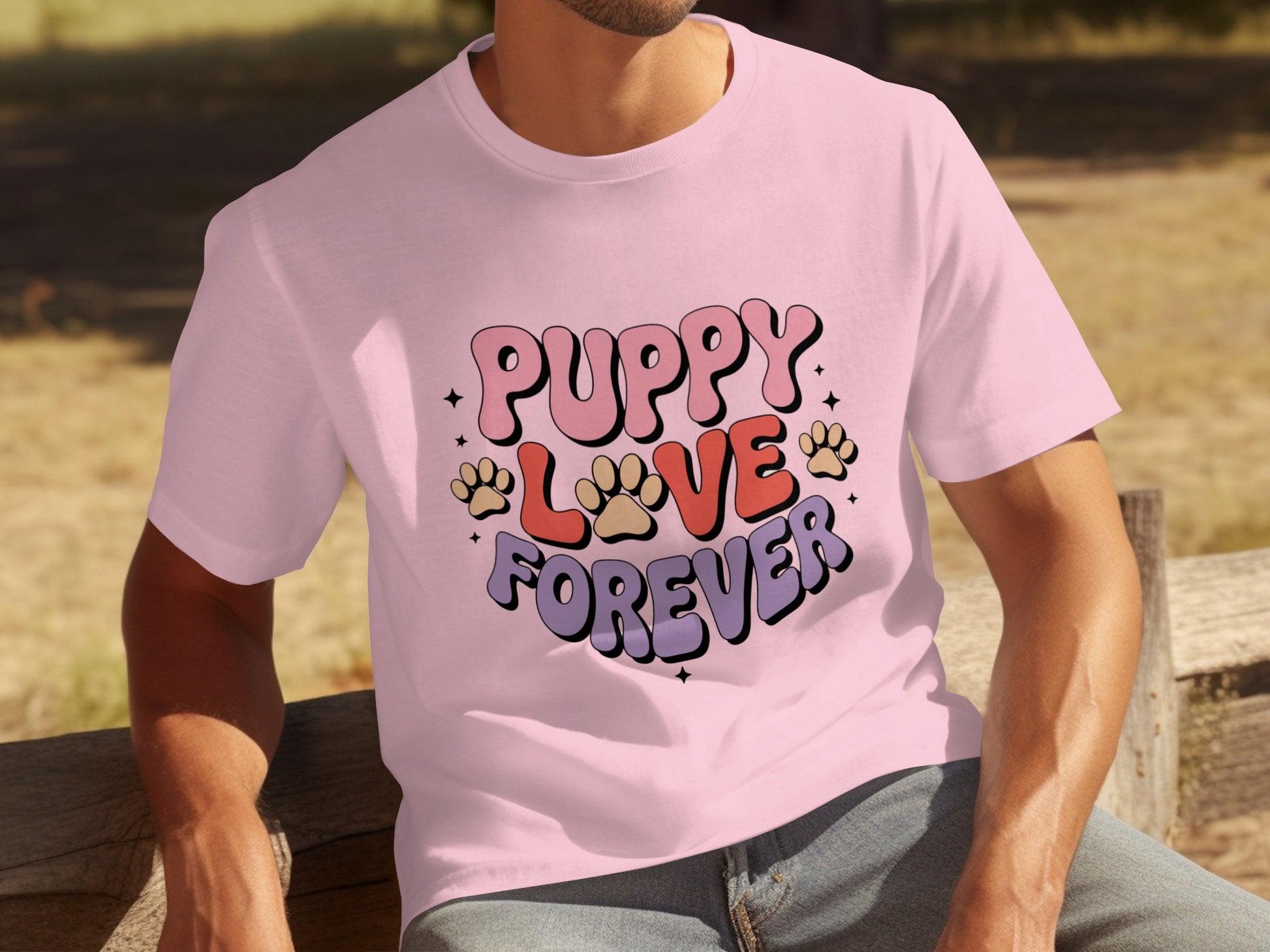 Puppy Love Forever Graphic T-Shirt Cute Dog Lover Shirt
