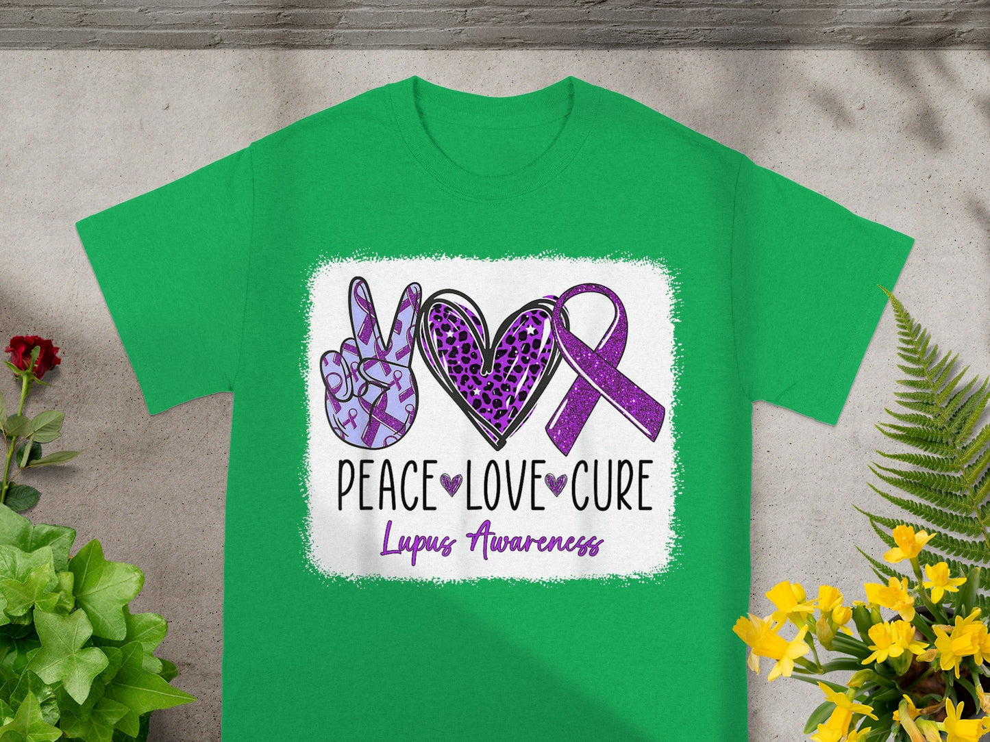 Peace Love Cure Lupus Awareness T-shirt