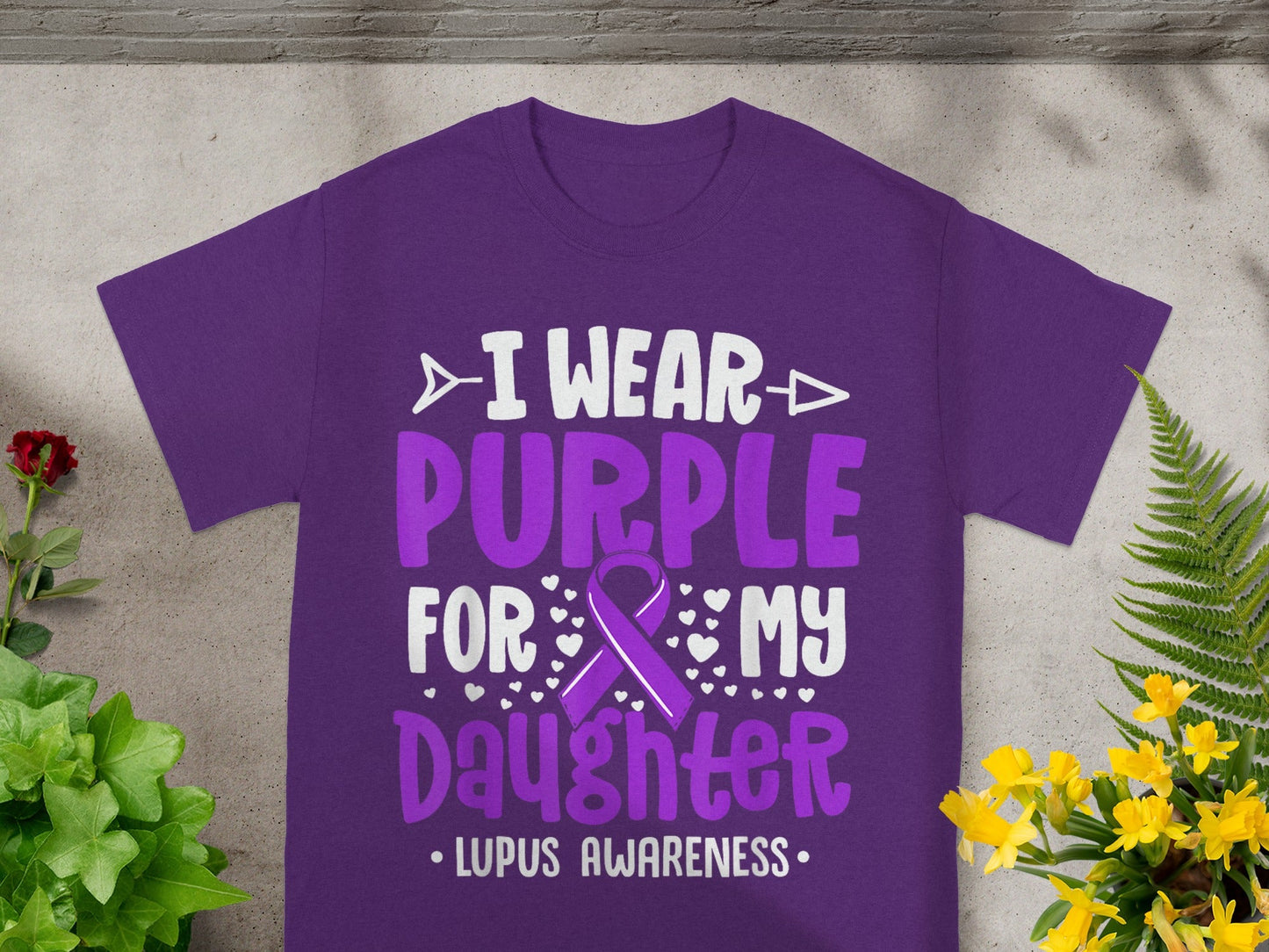 I Wear Purple For My Daughter Lupus Awareness T-Shirt