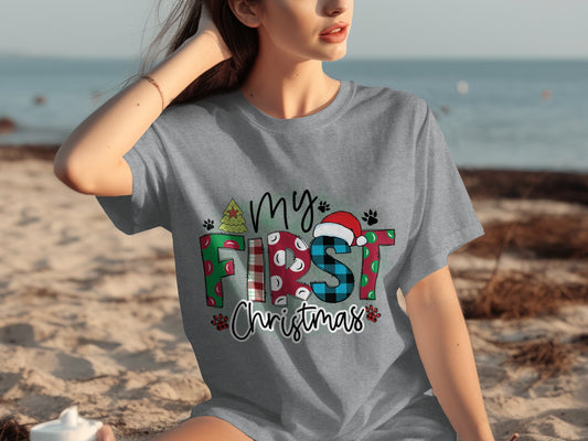 My First Christmas T-Shirt Cute Holiday Design