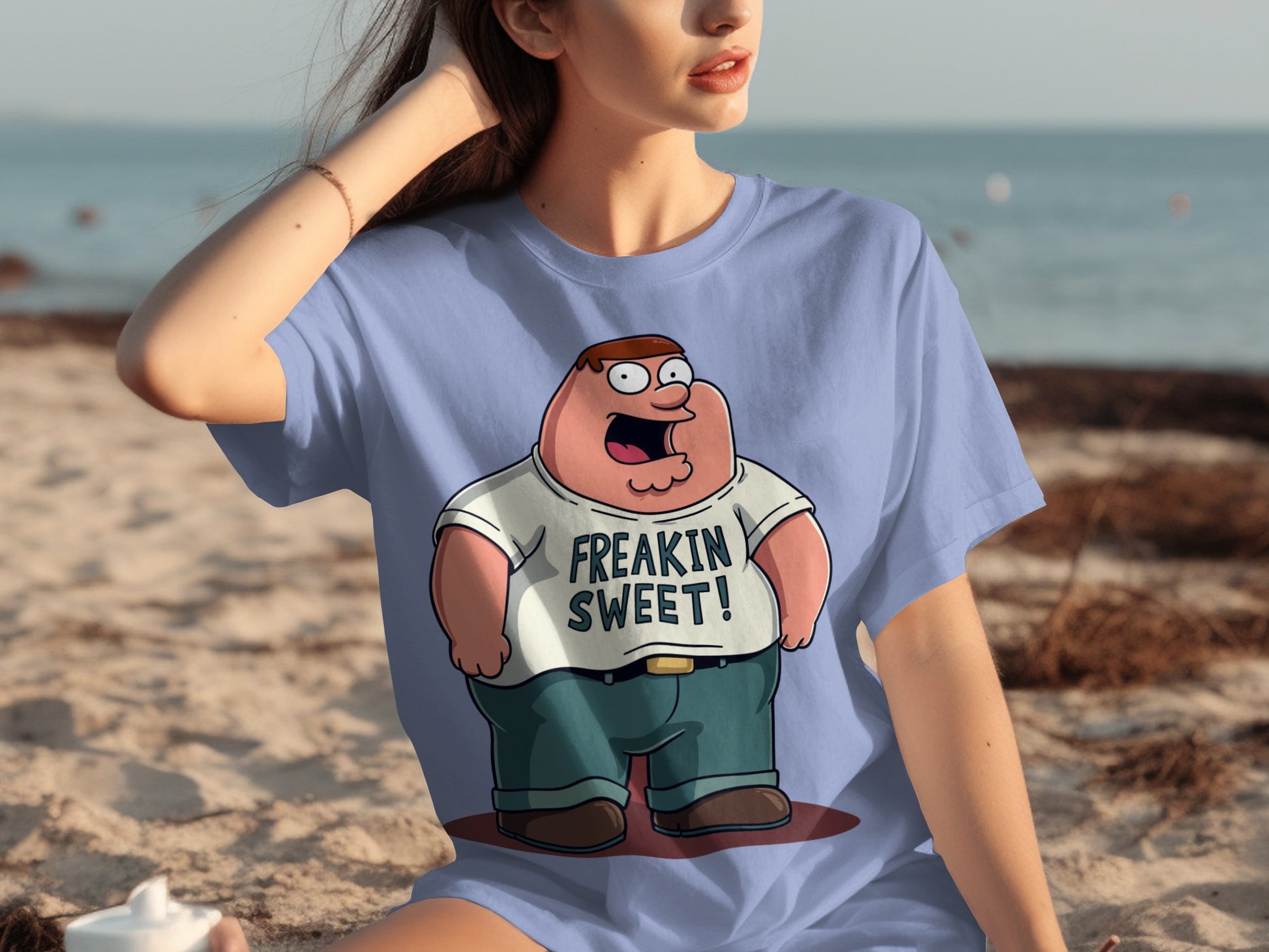Freakin Sweet Cartoon Character Graphic T-Shirt