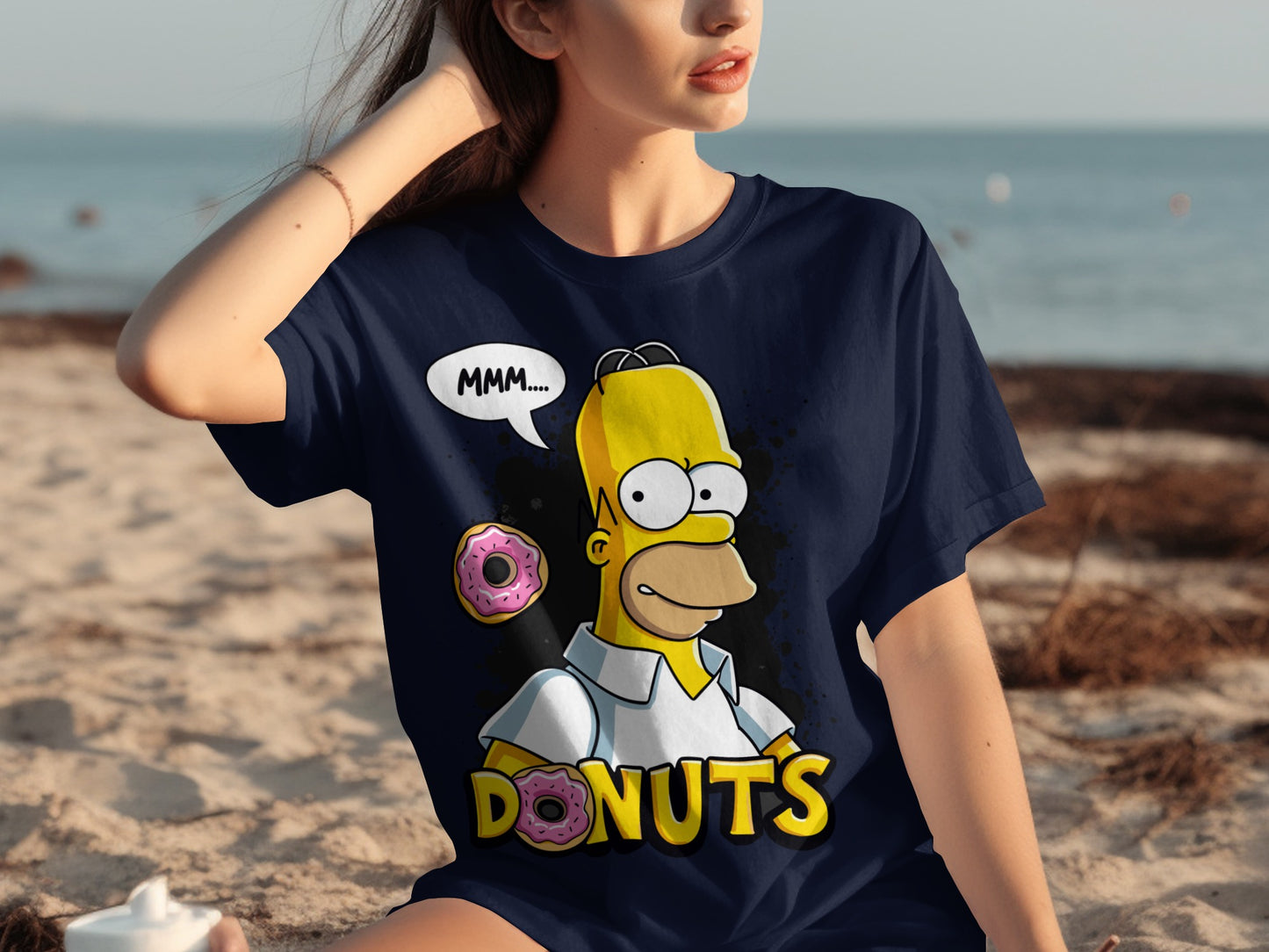 MMM.... Donuts Homer Simpson Graphic T-Shirt