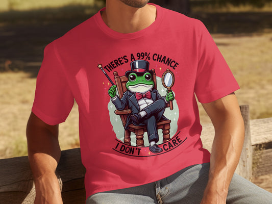 There's A 99% Chance I Don't Care Frog Graphic Shirt