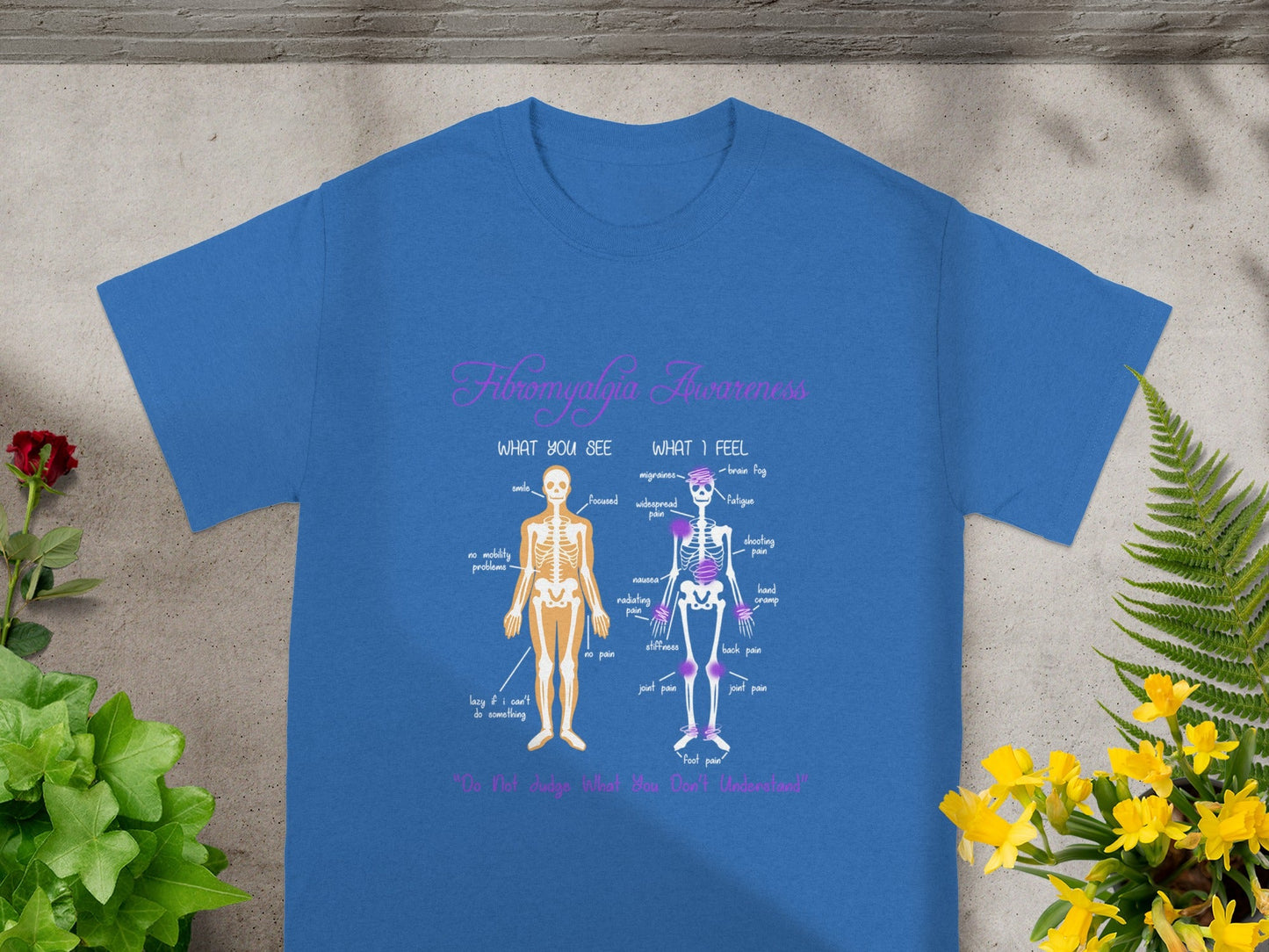 Fibromyalgia Awareness Shirt With Illustrative Graphic