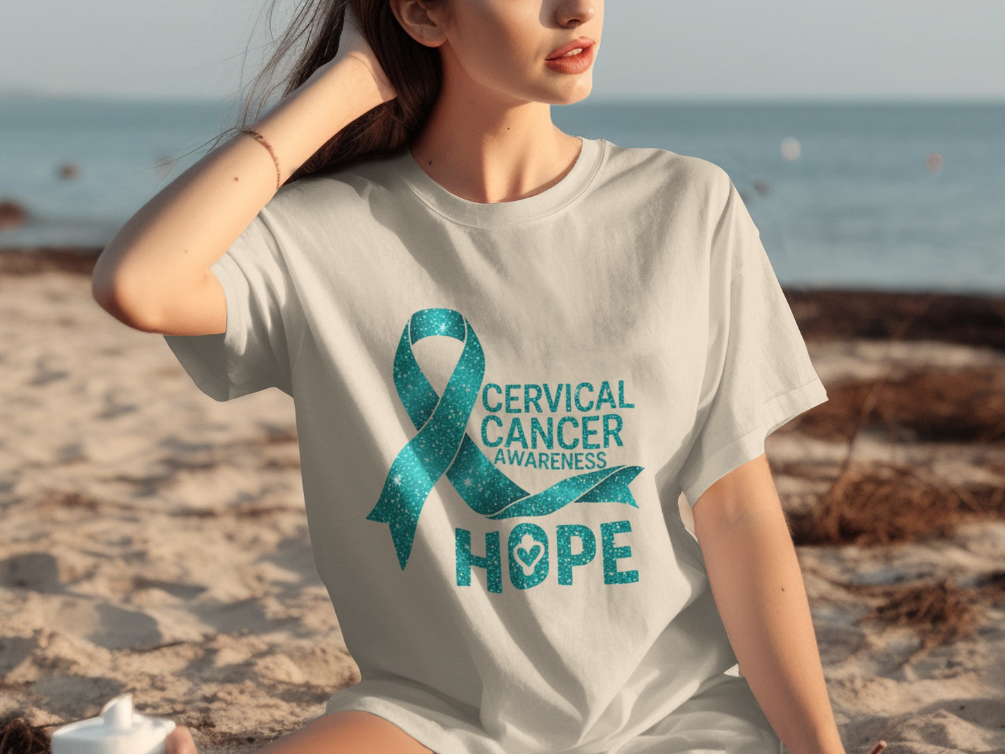 Cervical Cancer Awareness Hope Design T-Shirt