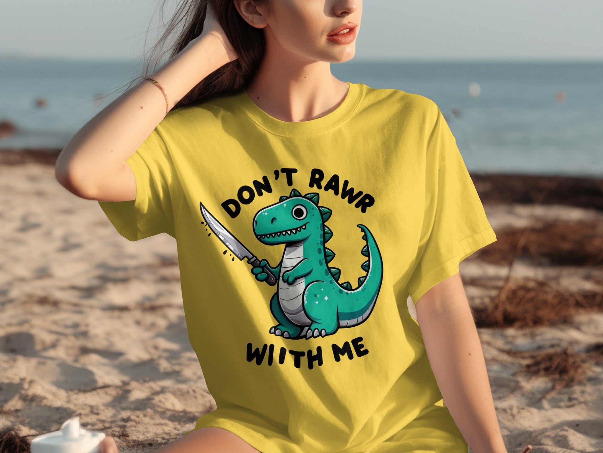 Don't Rawr With Me Dinosaur Graphic T-Shirt