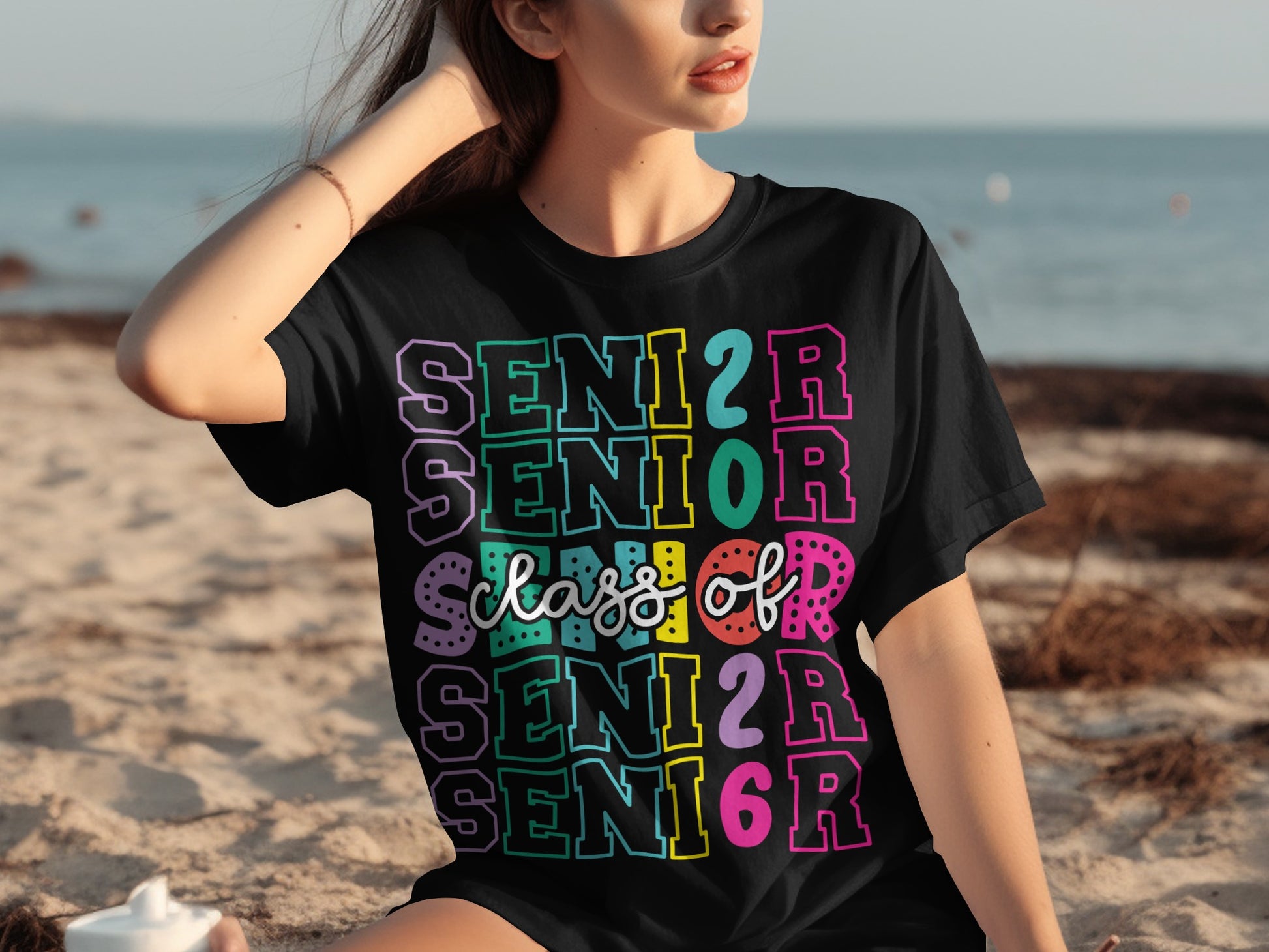 Senior Class of 2R Colorful Graphic T-Shirt